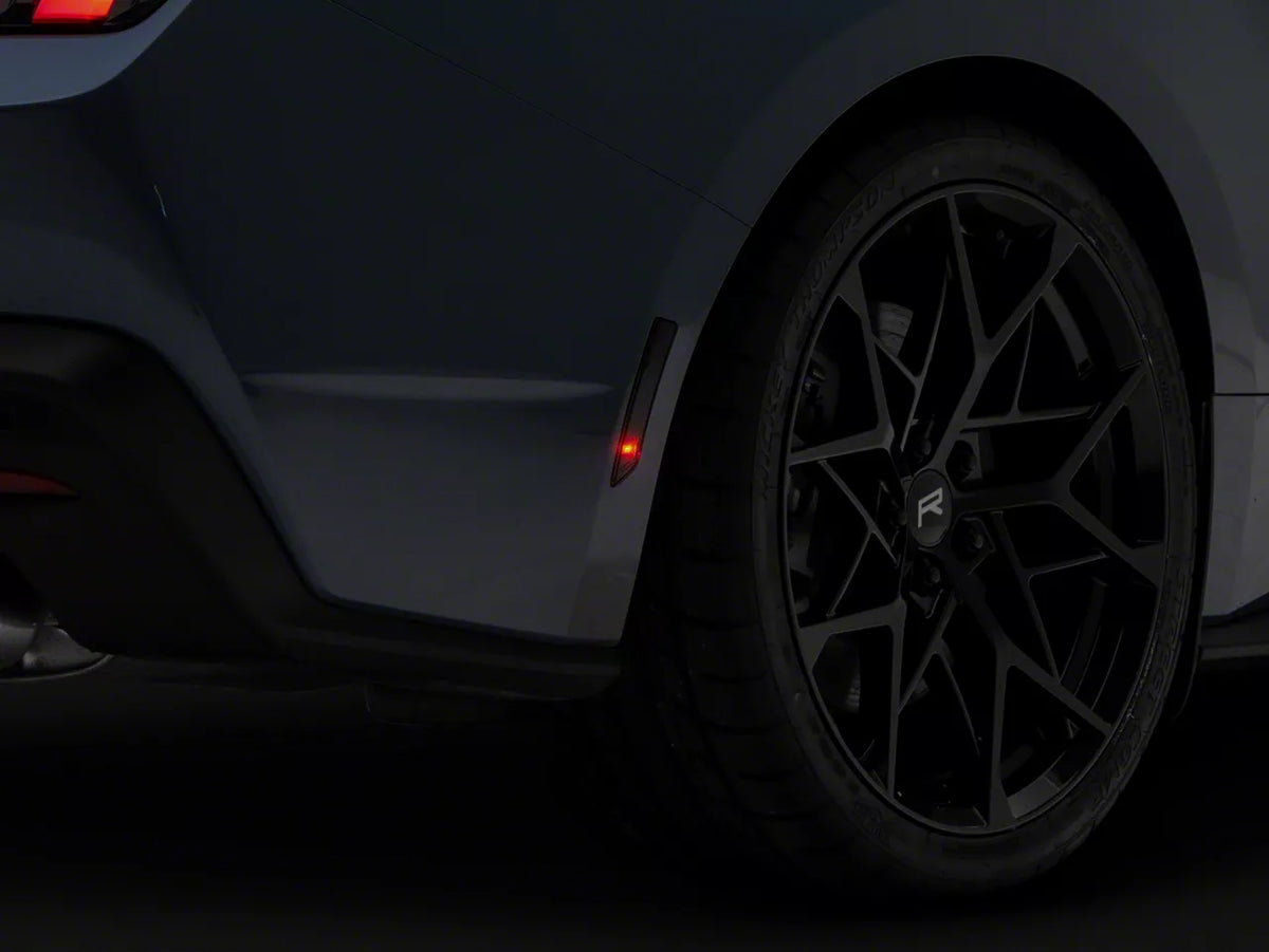 SEC10 Rear Marker Light Tint; Smoked (24-26 Mustang)