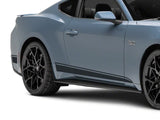 SEC10 Taper Rocker Stripes; Gloss Black (24-26 Mustang)