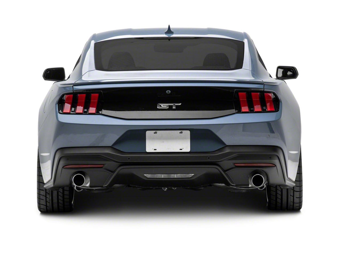 SEC10 Upper and Lower Decklid Panel Decal; Gloss Black (24-26 Mustang)