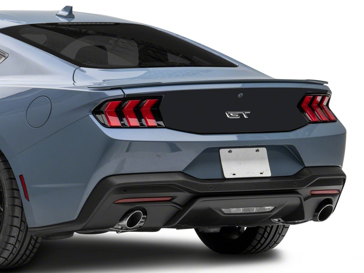 SEC10 Upper and Lower Decklid Panel Decal; Matt Black (24-26 Mustang)