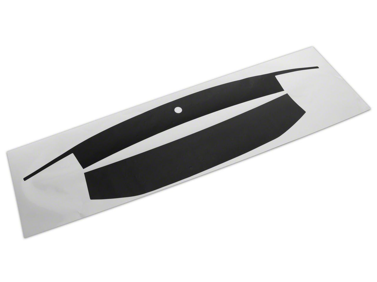 SEC10 Upper and Lower Decklid Panel Decal; Matt Black (24-26 Mustang)