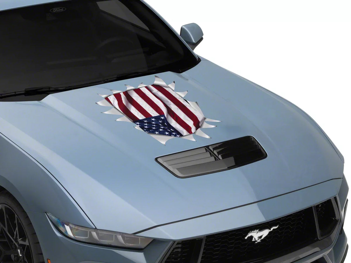 SEC10 Flag Explode Hood Printed Decal (Universal; Some Adaptation May Be Required)