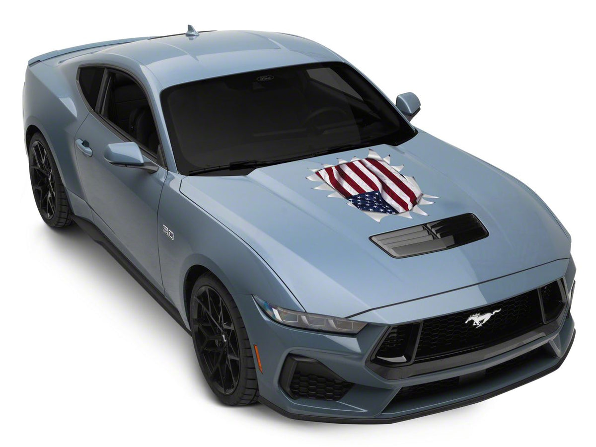SEC10 Flag Explode Hood Printed Decal (Universal; Some Adaptation May Be Required)