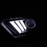 Spec-D Projector Headlights Ford Mustang S197 (10-14) LED Sequential Signal - Black / Chrome / Smoke