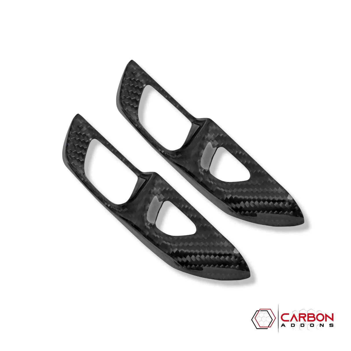 C8 Corvette Real Carbon Fiber Door Lock Trim Covers | Interior Upgrade (2020–2026)