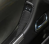 [Set] Carbon Fiber Door Window Switch Panel Overlay for Chevrolet Camaro 2010-2015