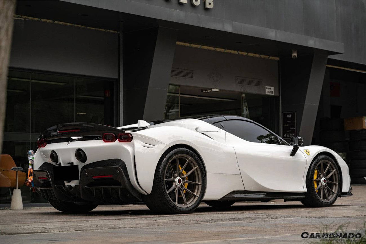 2020-UP Ferrari SF90 Stradale AV Style Carbon Fiber Trunk Spoiler