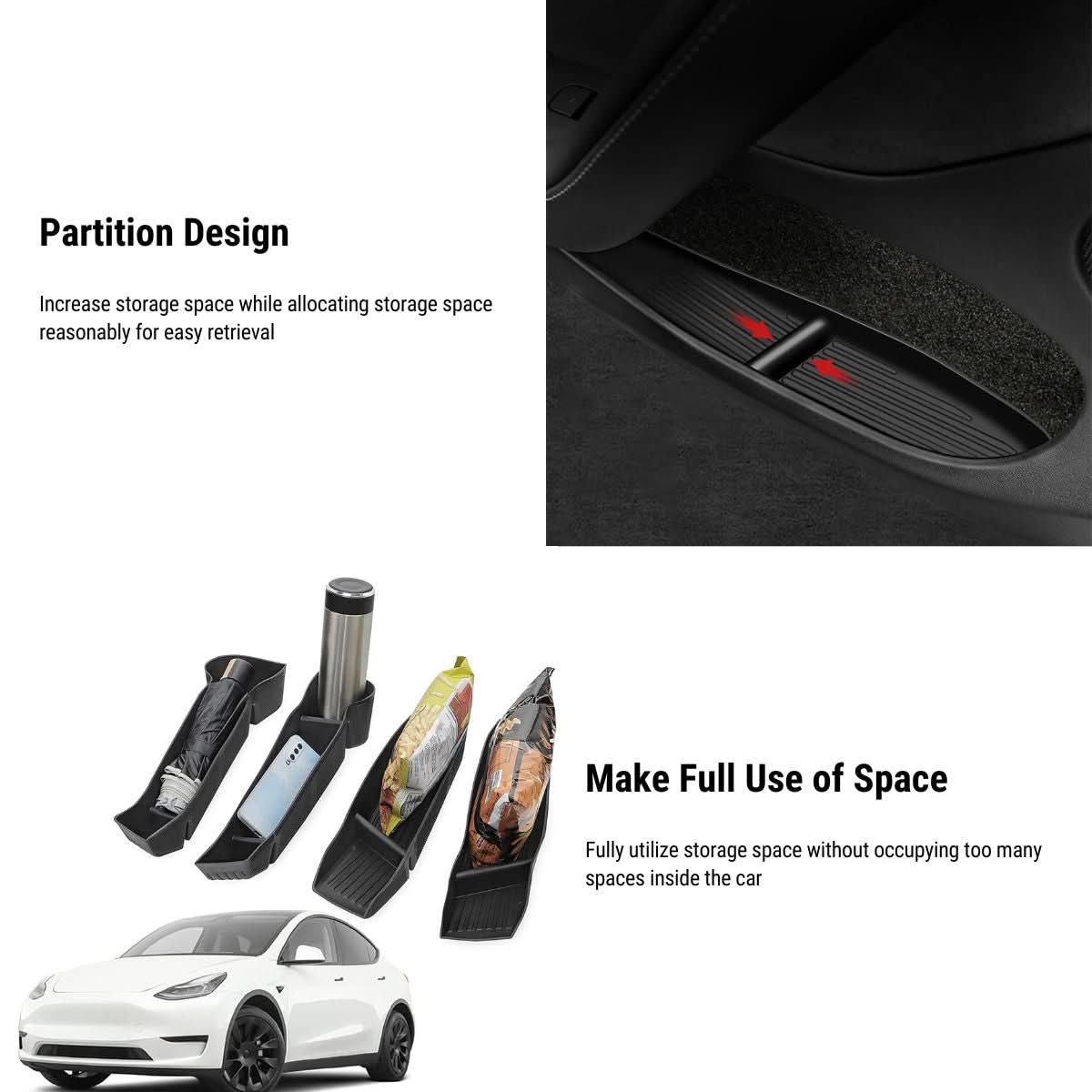 Door Side Organizer Tray for Tesla Model Y
