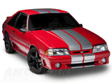 SEC10 GT500 Style Stripes; Silver; 10-Inch (79-93 Mustang)