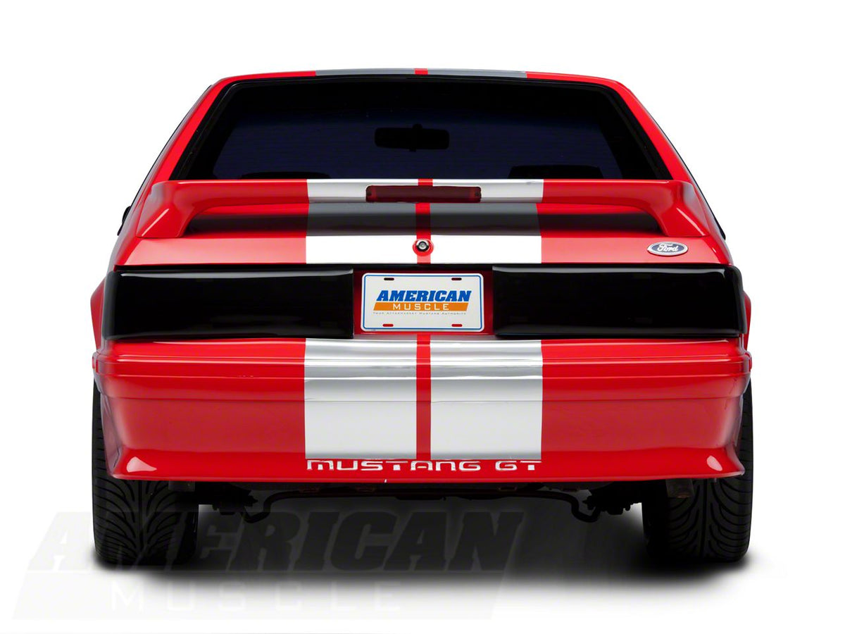 SEC10 GT500 Style Stripes; Silver; 10-Inch (79-93 Mustang)