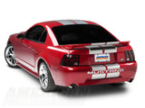 SEC10 GT500 Style Stripes; Silver; 10-Inch (94-04 Mustang)