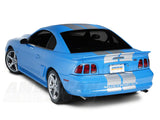 SEC10 GT500 Style Stripes; Silver; 10-Inch (94-04 Mustang)