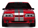 SEC10 Lemans Stripes; Silver; 8-Inch (79-93 Mustang)