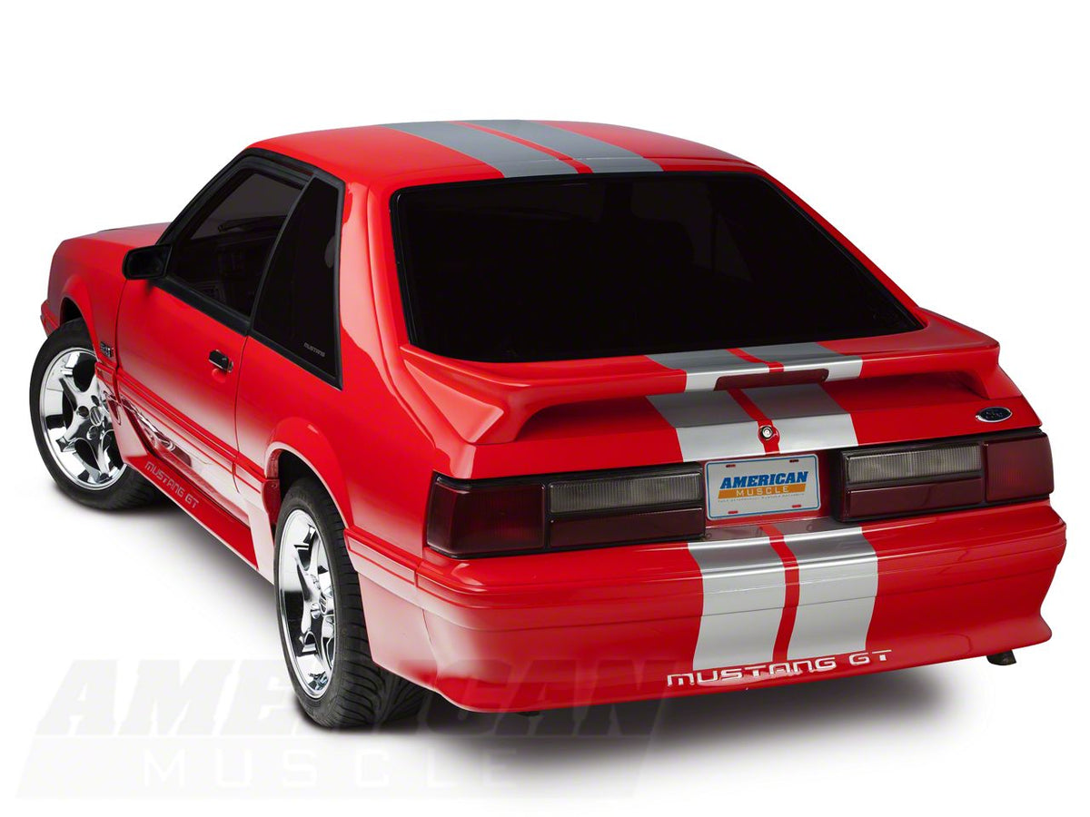 SEC10 Lemans Stripes; Silver; 8-Inch (79-93 Mustang)