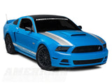 SEC10 Outer Hood Stripes; Silver (13-14 Mustang)