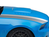 SEC10 Outer Hood Stripes; Silver (13-14 Mustang)
