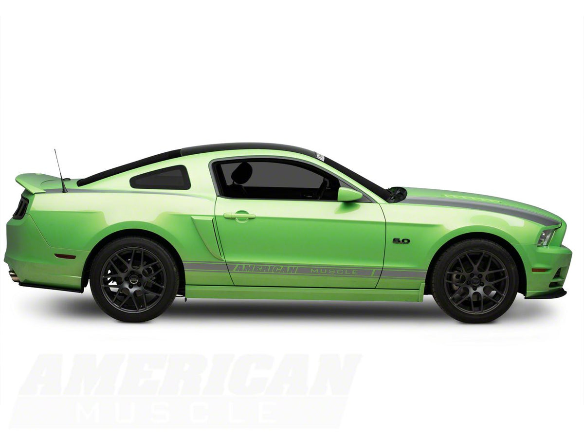 SEC10 Quarter Panel Accent Decal; Silver (10-14 Mustang Coupe)