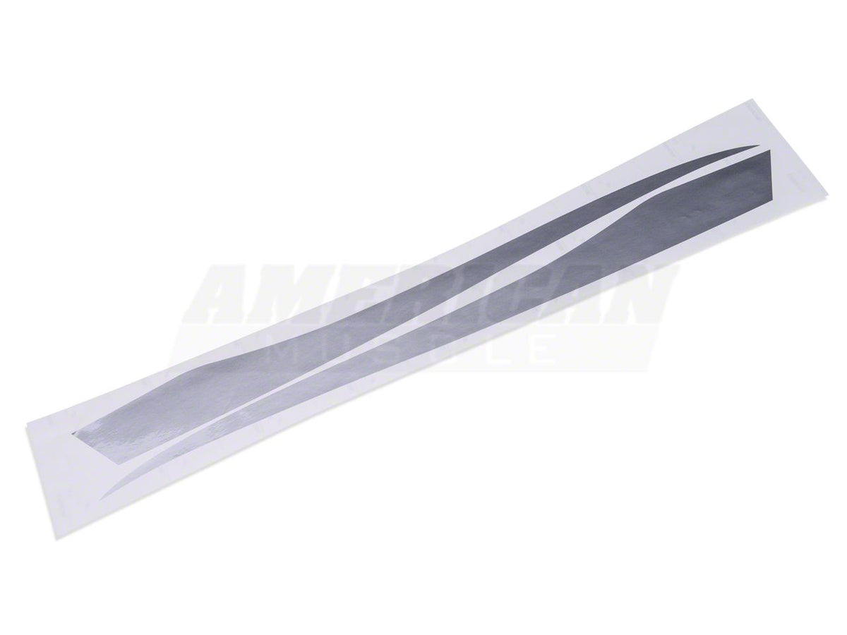 SEC10 Quarter Panel Accent Decal; Silver (10-14 Mustang Coupe)