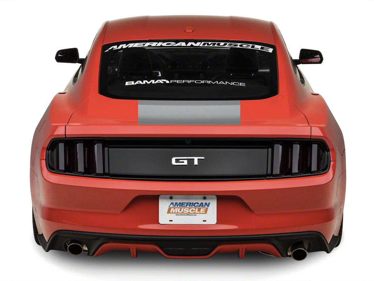 SEC10 Rear Decklid Accent Decal; Silver (15-23 Mustang)