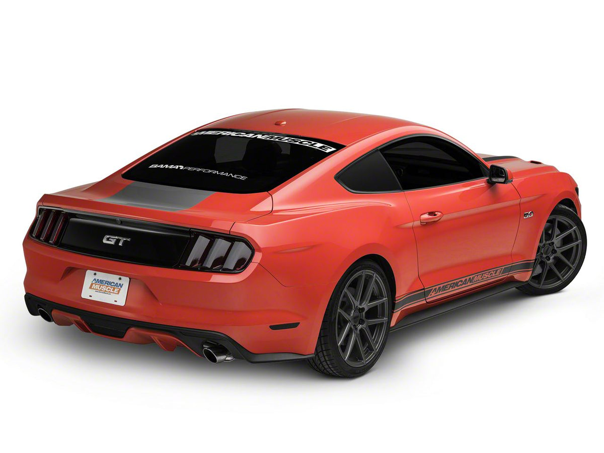 SEC10 Rear Decklid Accent Decal; Silver (15-23 Mustang)