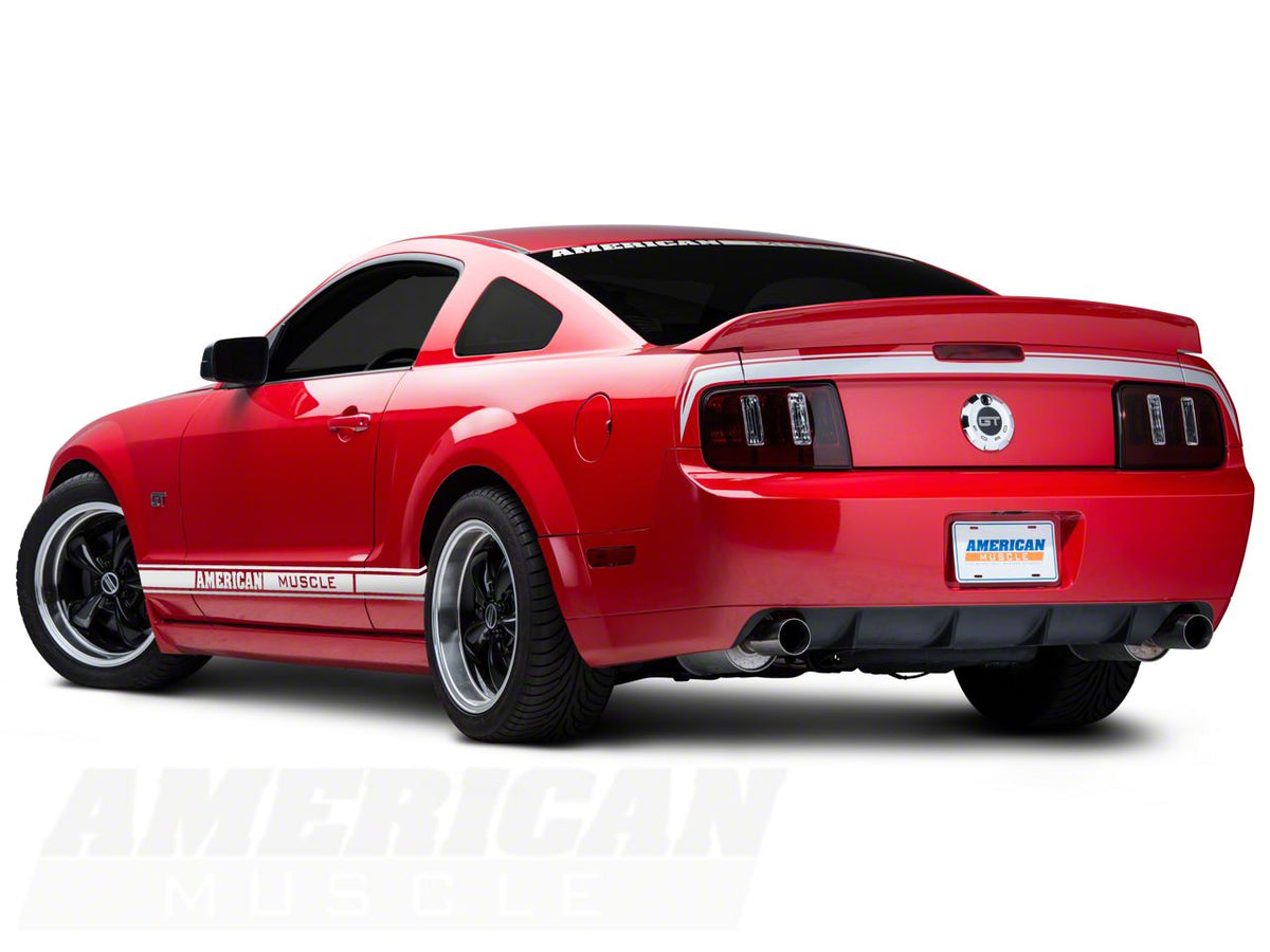 SEC10 Rear Decklid Decal; Silver (05-09 Mustang)