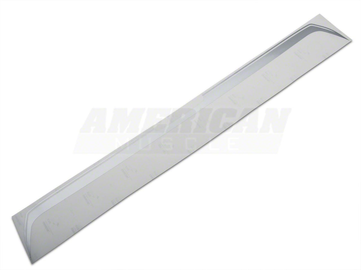 SEC10 Rear Decklid Decal; Silver (05-09 Mustang)