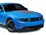 SEC10 Single Hood Stripe; Silver (10-12 Mustang GT, V6)
