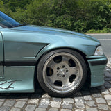 BMW E36 Single Vent Front Fenders +2.5cm Wide Body Fiberglass Drift Style Coupe Sedan Touring Compact