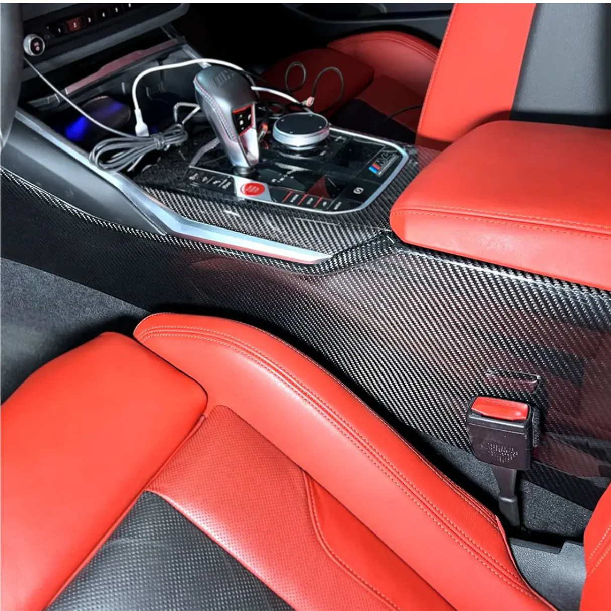 Carbon Fiber Center Console Cover for BMW G80 G81 M3 G82 G83 M4 G87 M2