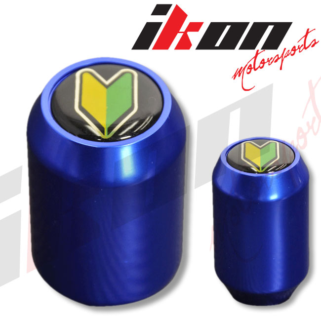 Blue M10X1.5MM Thread MT Manual MUG Gear Shift Knob+BD Badge