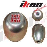 Silver M8X1.25MM Manual T-R Gear Shift Shifter Knob Engraved 5 Speed