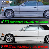 1992-1996 BMW E36 Black Trim Crystal Clear Side Marker Lights