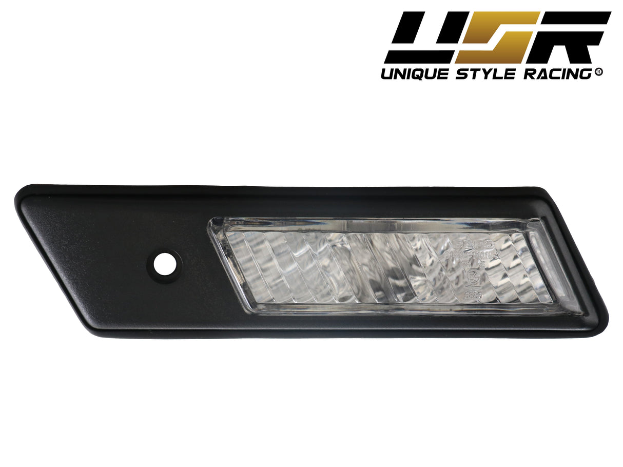 1992-1996 BMW E36 Black Trim Crystal Clear Side Marker Lights
