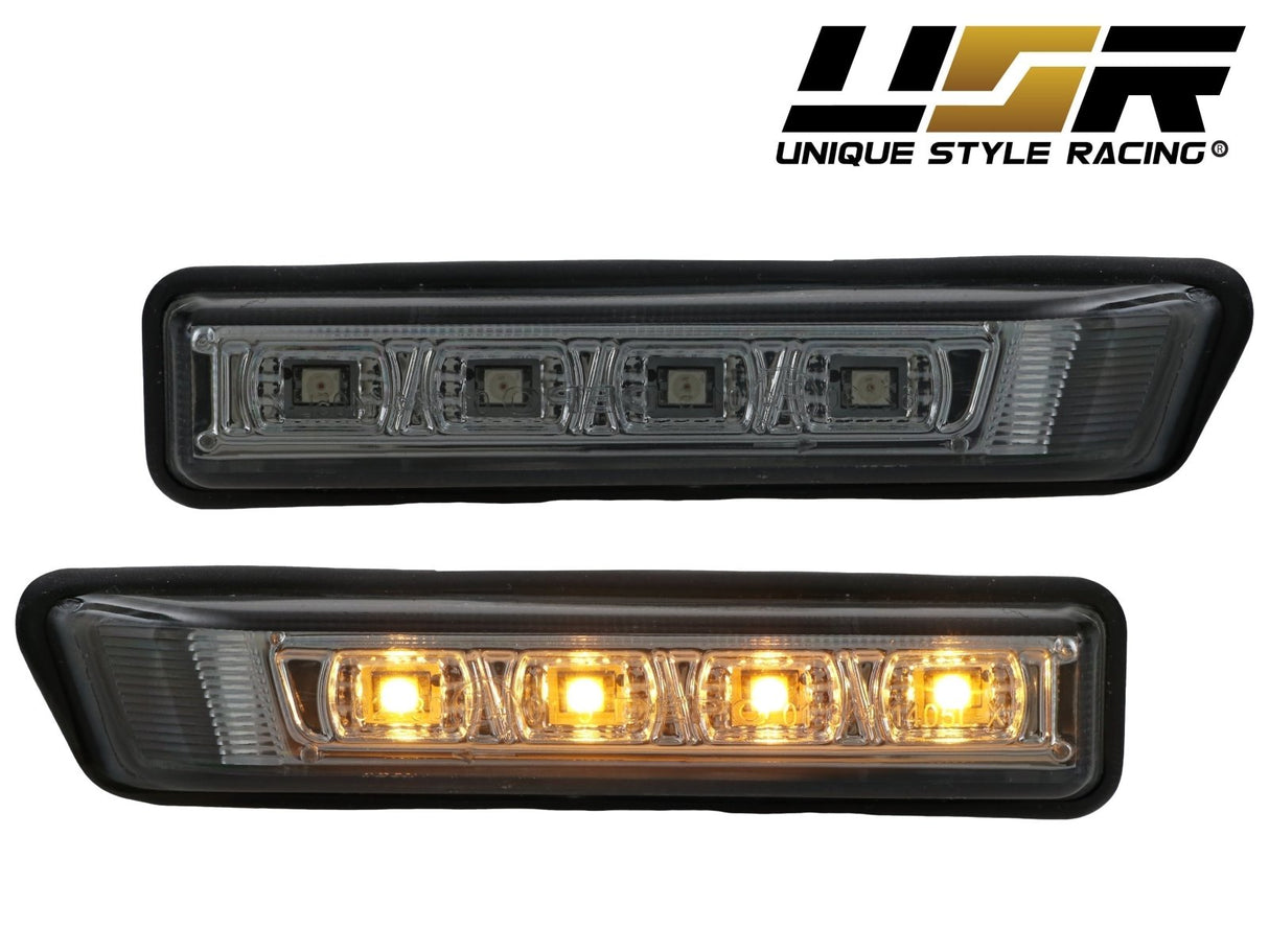 1997-1999 BMW E36 & E53 X5 Crystal Smoke Amber LED Side Marker Lights