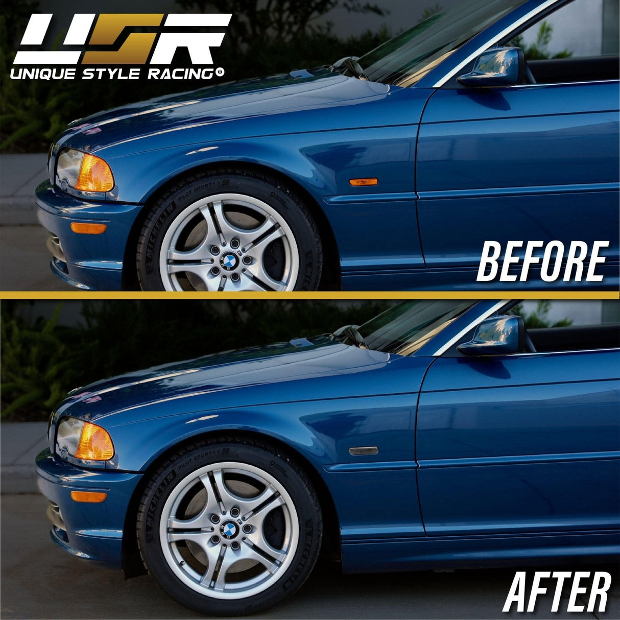 1999-2003 Bmw E46 2d/Cabrio & 99-01 Bmw 4d/5d Smoke Side Marker Lights