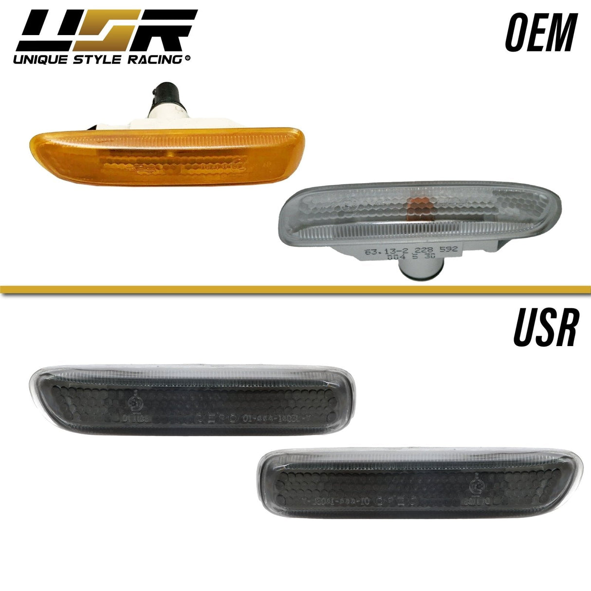 1999-2003 Bmw E46 2d/Cabrio & 99-01 Bmw 4d/5d Smoke Side Marker Lights
