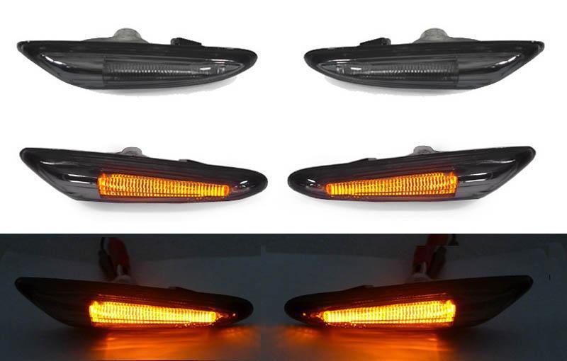 2002-2005 BMW E46 White LED Light Bar Clear Side Marker