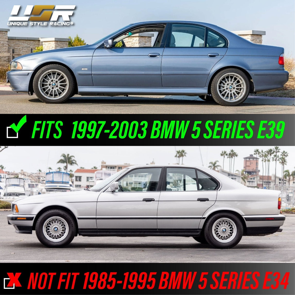 1997-2003 BMW E39 Smoke LED Amber Side Marker Lights