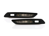 2011-2016 BMW F10/F11 Smoke Glossy Black Side Markers w/ Parking Assist