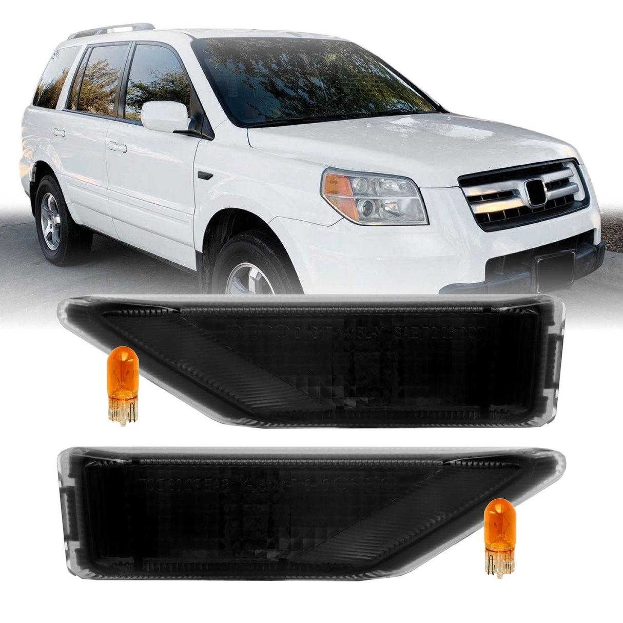 2006-2008 Honda Pilot Smoke Fender Side Marker