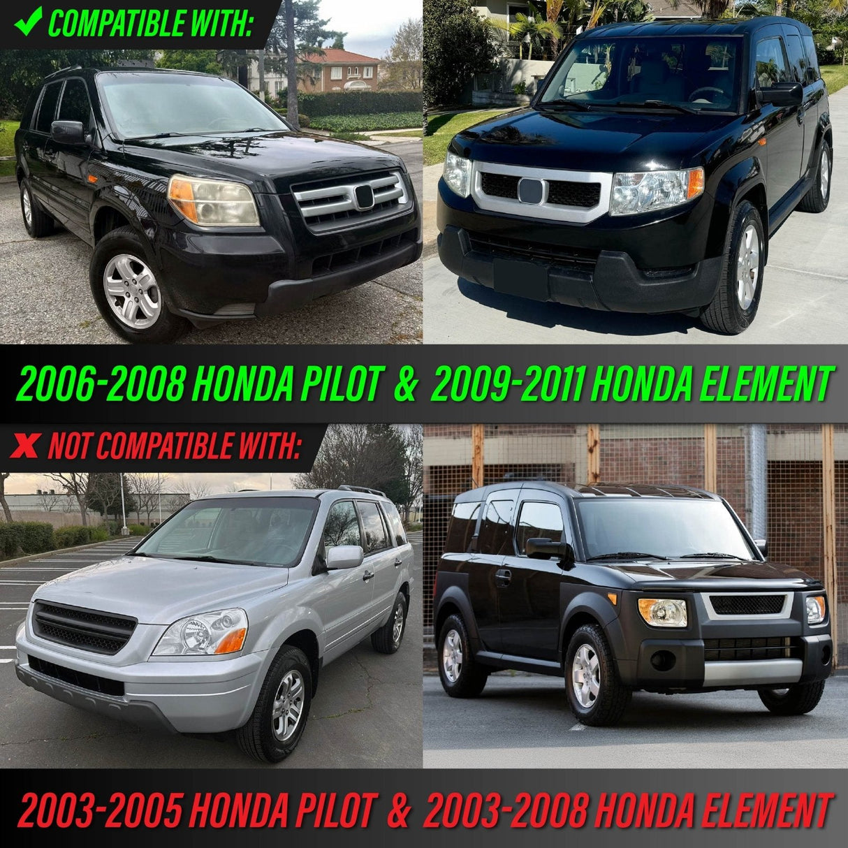 2006-2008 Honda Pilot Smoke Fender Side Marker