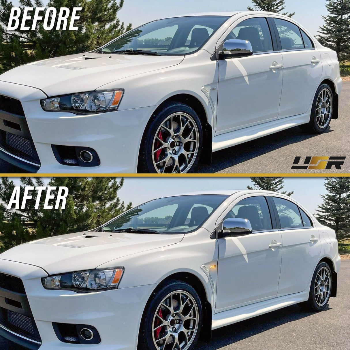 2008-2016 Mitsubishi Lancer Smoke Amber LED Side Marker Lights