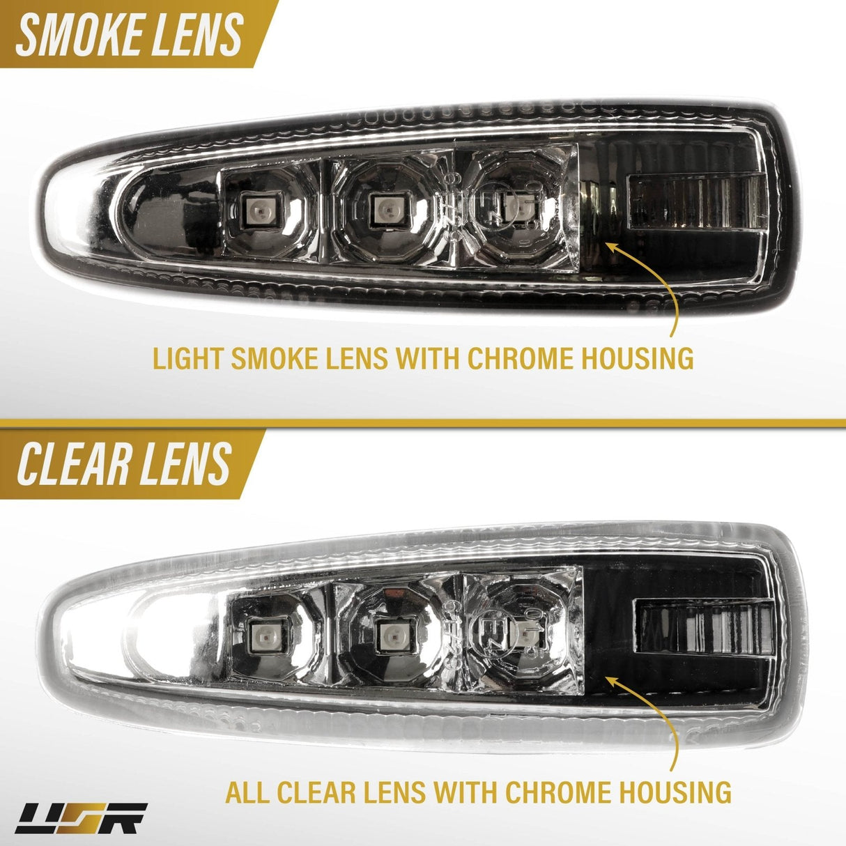 2008-2016 Mitsubishi Lancer Smoke Amber LED Side Marker Lights