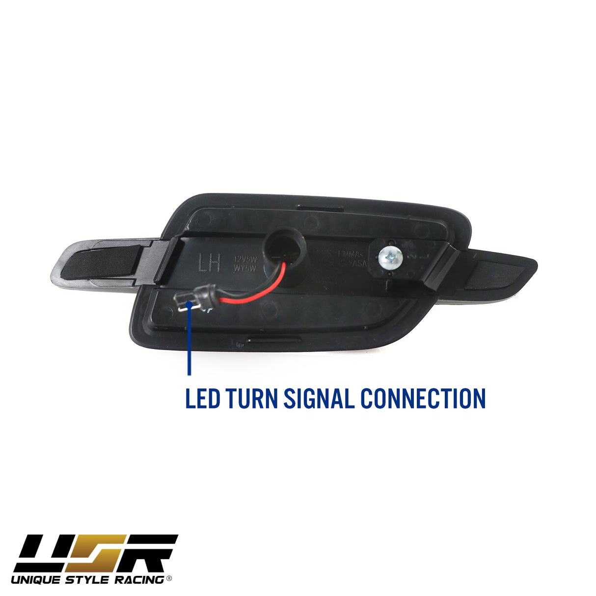 2008-2009 Pontiac G8 Matte Black Fender Smoke Light Bar Amber Led Side Marker Light