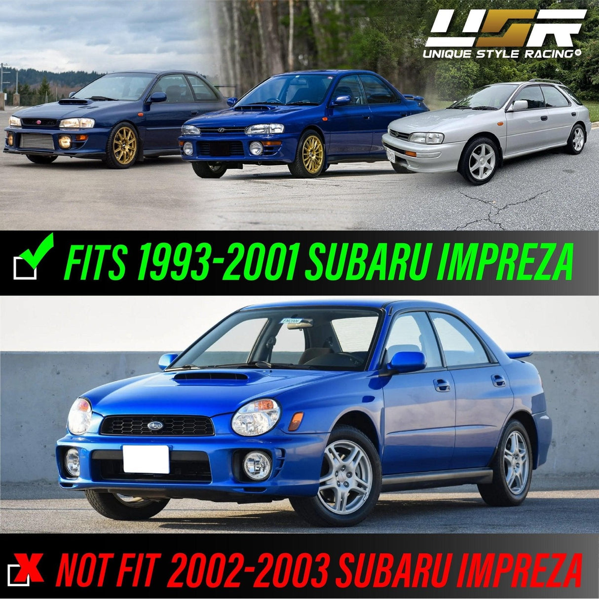 1995-2001 Subaru Impreza Crystal Black Side Marker Lights
