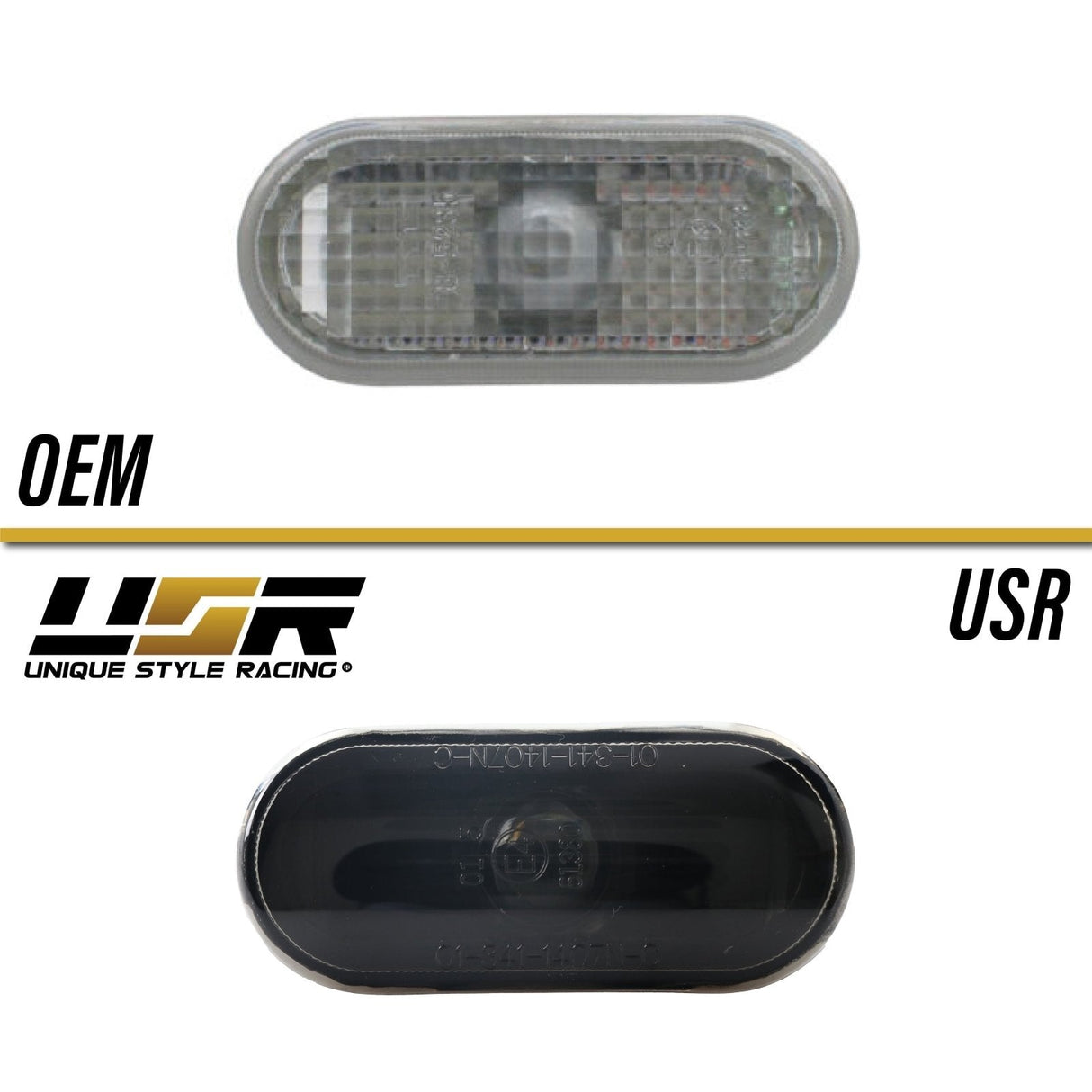 VW Golf GTI Jetta Passat Black Fender Side Marker Lights