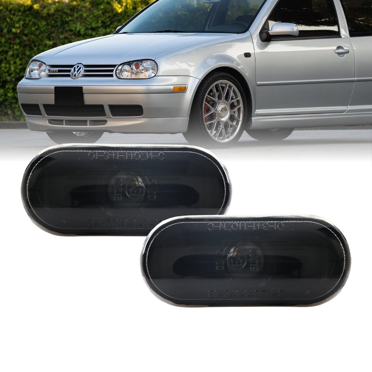 VW Golf GTI Jetta Passat Black Fender Side Marker Lights