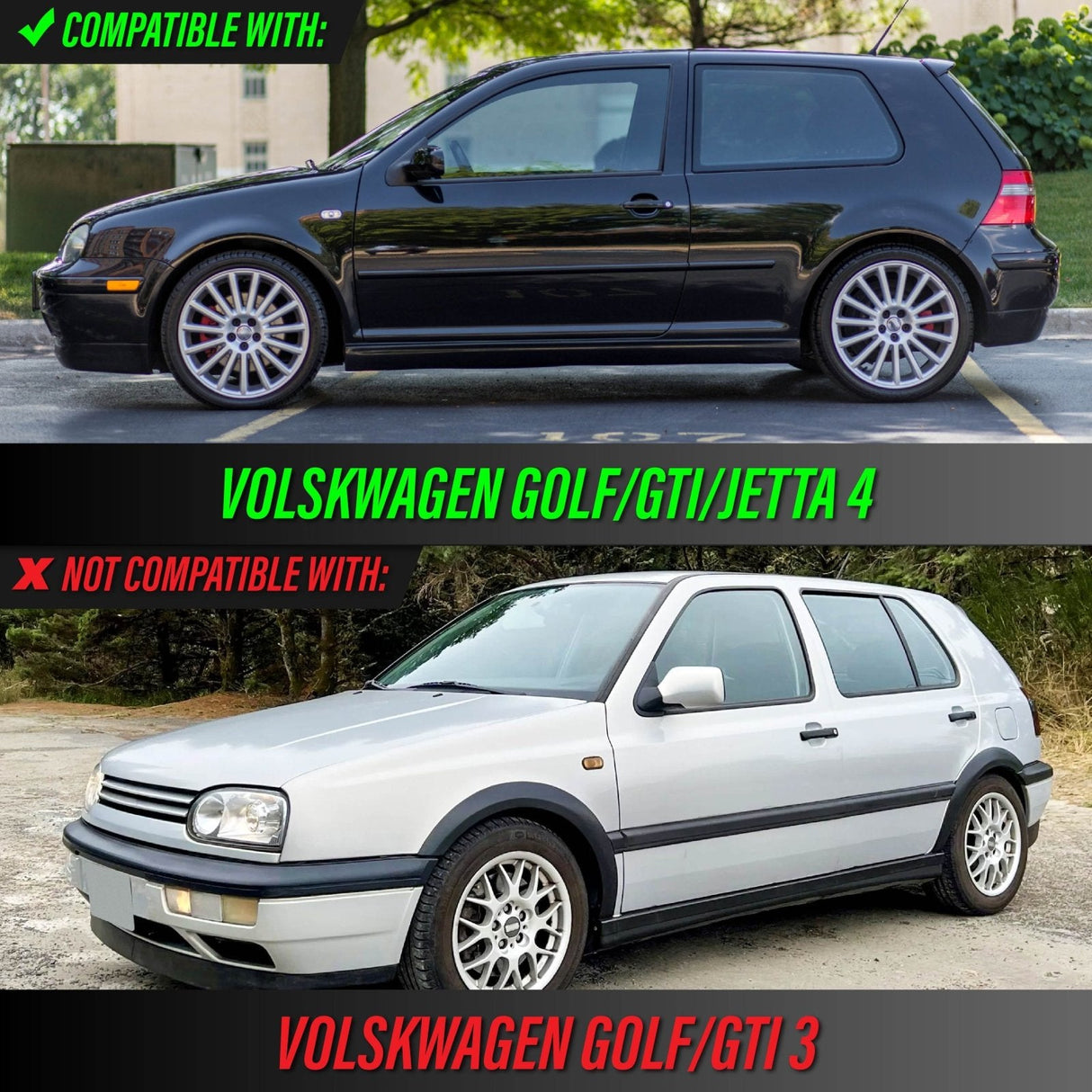 Volkswagen Golf GTI Jetta Passat Smoke Amber LED Side Marker Lights