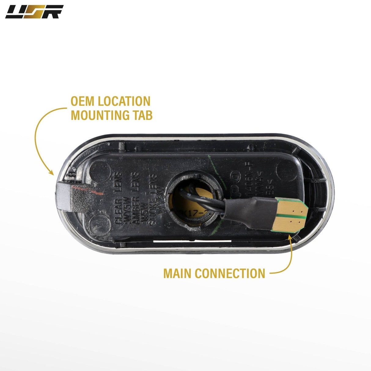 Volkswagen Golf GTI Jetta Passat Smoke Amber LED Side Marker Lights
