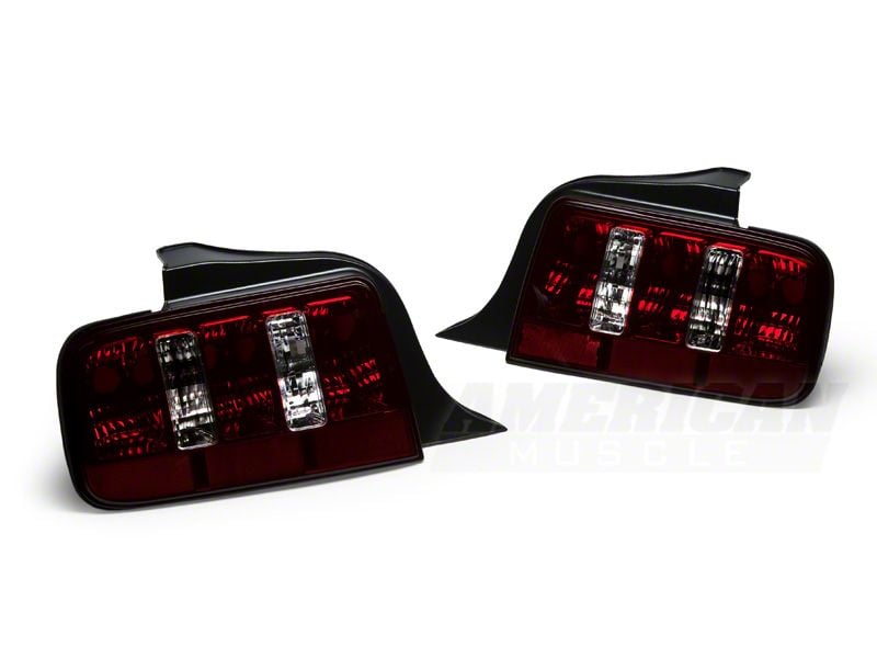 Raxiom Coyote Tail Lights; Black Housing; Smoked Lens (05-09 Mustang)